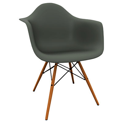 Vitra Eames DAW 43cm Armchair Moss Grey / Light Wood